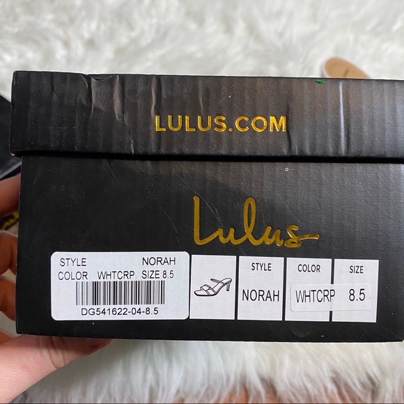 Lulus Norah Square Toe High Heel Sandals White - Picture 16 of 16